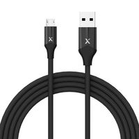 XCENTZ Micro USB Cable 6Ft, Premium Double Nylon Braided Charging Cable Android Charger Cable for Galaxy S7/S6/S5, Kindle, LG, HTC, Sony, Nexus, Tablet and More (6Ft; Black)