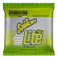 Sqwincher Lite Powder Pack, No Artificial Flavors, Additives or Colors, 3 gal, 60 gal Case Yield, Lemon-Lime 016853-LL (Pack of 20)