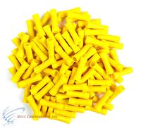 100 PCS Yellow Vinyl Butt Connector 12-10 Gauge 12 Volt Electrical Install YVBC