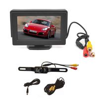 PCP 4.3 Inch Color LCD TFT Rearview Monitor screen with License Plate Car Backup Camera