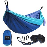 Kootek Camping Hammock Double & Single Portable Hammocks with 2 Tree Straps, Lightweight Nylon Parachute Hammocks for Backpacking, Travel, Beach, Backyard, Patio, Hiking