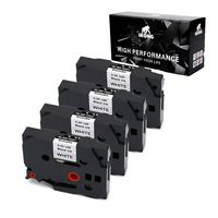 4-Pack IKONG TZe221 Compatible for P-Touch TZe-221 Label Tape,Black on White 0.35" 26.2ft (9mm x 8m) Work with P-Touch PT-D210,PT-H100, PT-D200, PT-P700,PT-D600,PT-D400AD,PT-H110
