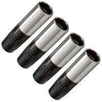 Seismic Audio - Four (4) New Mini Male XLR 3 Pin Connector/Plug for Cable