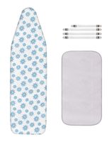 Dalykate Replacement Ironing Board Cover and Pad with Elastic Edge and Scorch and Stain Resistant Thick Padding Ironing Board Covers 4 Fasteners and Protective Scorch Mesh Cloth