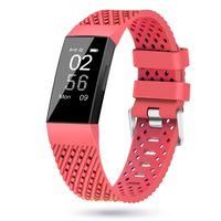 X4-Tech Compatible with Fitbit Charge 3 Bands Small Large for Women Men, Choose Color Soft Silicone Sports Replacement Accessory Band for Charge 3 Fitness Tracker (Orange Red, Large)