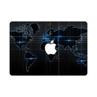 Fit for New MacBook Pro 13" with Retina Display A1706/A1708/A1989 with/Without Touch Bar & Touch ID (Newest Release 2016) World Map Special Design Removable Vinyl Front Top Decal (Contour Line)
