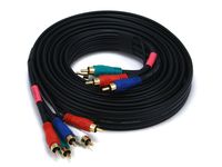 Monoprice 10ft 22AWG 5-RCA Component Video/Audio Coaxial Cable (RG-59/U) - Black