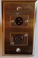 Philmore Stainless Steel Wall Plate with (1) XLR 3-Pin Male & Female Microphone Connector; 75-721