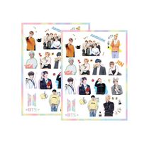 BTS Sticker Set Decal Jungkook V Jimin SUGA RM J-Hope Cute Stickers for Laptop Car Decoration Cellphone Stickers Cartoon Sticker (BTS4-2Pcs)