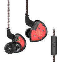 In-ear Earbuds Yinyoo KZ ES4 Extra Bass High Fidelity Earbuds with Microphone Balanced Armature Driver Hybrid Technology Earphones Headset Over Ear Noise Cancelling Headphones Wired Earhook(black mic)