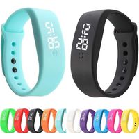 liwei18 Silicone LED Watch,Children Adjustable Sport Bracelet Watch,LED Digital Wrist Watch for Sports Gym Running,7.9 x 0.4inch