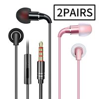 YNR X1 Sleeping Headphones Earphones Earbuds Earphones, Noise Islating, High Definition, Stereo for Samsung, iPhone,iPad, iPod and Mp3 Players (Black+Pink 2pairs)