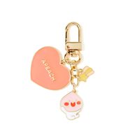 KAKAO FRIENDS Official- Little Friends Key Ring Compatible with AirPods Silicone Case (Apeach)