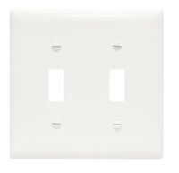 Legrand - Pass & Seymour TP2W TradeMaster Two-Gang Two-Toggle Wall Plate, White