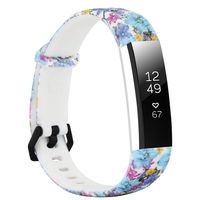 honecumi Floral Pattern Bands Compatible with Fitbit Alta/Alta hr Wristband Replacement Accessory-Exchange Watch Band for Men&Women Colorful Stripe Printing Straps