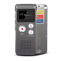 ACEE DEAL Digital Voice Recorder 8GB, Audio Voice Activated MP3 Player with Android USB Port, Multifunction Recorder Dictaphone with Built-in Speaker, Include Cables and Earphones Silver-on-Gray