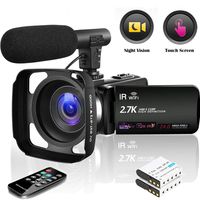 Camcorder 2.7K Vlogging Camera Wifi Video Camera Night Vision Digital Cameras with Microphone Vlog Blogging Camcorders for Youtube