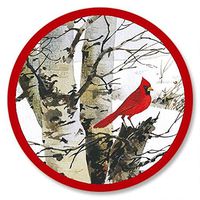 Christmas Cardinal Envelope Seals - Set of 72