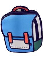 Xugq66 Genius_Baby 3D Drawing Bag Cartoon Comic Vintage Backpack for College Girls Laptop Bag (Blue)