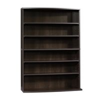 Sauder Beginnings Multimedia Storage Tower, L: 29.53" x W: 9.49" x H: 41.42", Cinnamon Cherry finish