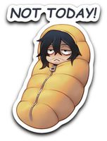 95Vibes Not Today |Shota Aizawa Eraser Head My Hero Academia Inspired Vinyl Decal Sticker 3''x4''
