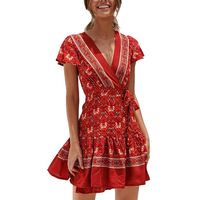 Women Dresses, Tunic Tops Lady Halter Solid Hollow Sleeveless Summer Evening Party Mini Dress (2XL, Navy)