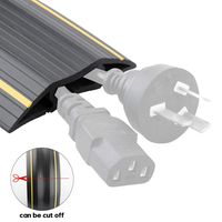 Cord Cover Heavy Duty Cable Protector 3 Channels Contains Cords, Cables and Wires, Easy to Unroll-Conceal Wires of Home, Office, Warehouse, Workshop, Concerts or Other Outdoors Surround(6.5Ft)