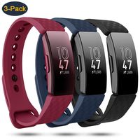 findway Compatible with Fitbit Inspire HR Bands/Fitbit Inspire Band, Adjustable Soft Silicone Inspire Straps for Women Men Sports Replacement Accessories Bands for Inspire/Inspire HR Fitness Tracker