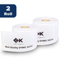 Healingtime [2 Roll] Premium Dymo Label 30256 Compatible(2-5/16 x4) - 300 Labels/Roll(Dymo Label Writer)