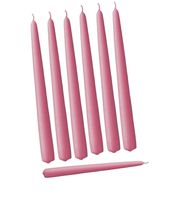 D'light Online Elegant Taper Premium Quality Candles, Hand-Dipped, Dripless and Smokeles - Set of 12 Individually Wrapped (10 Inch, Rosewood Pink)