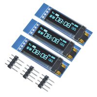 Diymore 3pcs OLED Display Module 0.91 inch I2C SSD1306 OLED Display Module I2C OLED Screen Driver with Pin for Arduino (Blue)