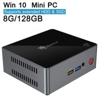 Mini PC Windows 10, Beelink J45 Intel Apollo Lake J4205 Processor 8GB/128GB SSD, Supports 2.5'' HDD & SSD/4K/Dual HDMI/Dual WiFi/Gigabit Ethernet/Fan