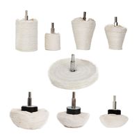 Buffing Polishing Wheel For Drill - 8Pcs White Flannelette Polishing Mop Wheel Cone/Column/Mushroom/T-shaped Wheel Grinding Head With 1/4 Handle For Manifold / aluminum / stainless steel / chrome etc.