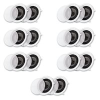 Acoustic Audio CS-IC83 in Ceiling 8" Speaker 7 Pair Pack 3 Way Home Theater 4900 Watt CS-IC83-7PR