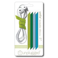 UNTIE 5" Twistable Ribbon Cord Wrap: 4 Pack"Fresh"