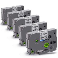 Aitaperste Compatible TZe Label Tapes 12mm 0.47 Laminated for TZe-231 TZe-131 Compatible with Brother Ptouch PT-D400, PT-H100 Label Maker, 26.2 Feet Roll, (3 White/ 2 Clear)