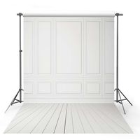 VV Seamless Potography Background Paper 5x7 Photography Backdrop White Wall Wood Floor Indoor Wedding Backdrops for Photos Customized...
