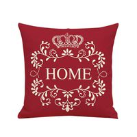 Pillow Case,Bokeley Flax Square Home Letter Print Decorative Throw Pillow Case Bed Home Decor Car Sofa Waist Cushion Cover (Red)