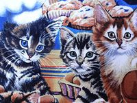 'NUGGLEBUDDY NEW! Microwavable Moist Heat & Aromatherapy Organic Rice Pack for Cat Lovers! BAKERY KITTENS Fabric Scented with the aroma of freshly baked Sugar Cookies! ADORABLE!