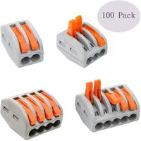 Smaiemeinu Lever-Nut Assortment Conductor Compact Wire Connectors (100 PCS)