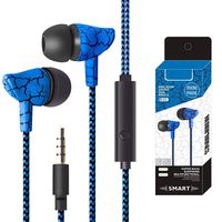 Zippem Wired 3.5mm Braided Crack Earphone Noise Cancelling Music Headset with Mic Earbud Headphones