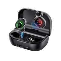 Wireless Earbuds Bluetooth 5.0 Touch Control Headphones HiFi Stereo Noise Canceling Earphones with 1800mAh Charging Case Supports Phone Voice Assistant (Black)