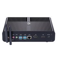 Partaker B16 Fanless Mini PC, Slim Desktop Computer, Intel i7-8550U 8th Gen. 4 Cores CPU, No Ram No Storage,4K 4096x2304, HDMI, DP, WiFi, Aluminum Alloy Case