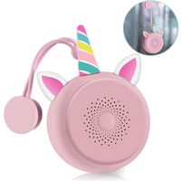 BONBON Mini Bluetooth Shower Speaker Handsfree Speakerphone Music in Bathroom Wireless Waterproof Portable Speakers Built-in Mic-Pink