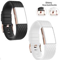 DB Charge 2 sai064 Band with Rose Gold Buckle for Fitbit Charge 2 Wrist Band Classic Fitness Flex Adjustable Colorful Fashion Sport and Sleep Clasp Bracelet Replacement Accessories