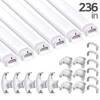 236 Inch Soft PVC Cord Raceway Kit, Declu - Cable Deco Plus, Flexible Channel for Easy Cutting and Install, On-Wall Organizer to Cover and Hide Tv Wire (Large, White Tube (Light-Gray Connector))