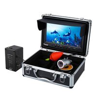 Eyoyo Portable 9 inch LCD Monitor Fish Finder HD 1000TVL Fishing Camera Waterproof Underwater DVR Video Cam 15m Cable 12pcs IR Infrared LED for Ice,Lake and Boat Fishing