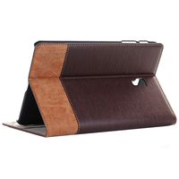 Galaxy Tab A 8 inch Cover, Samsung SM-T385 Smart Case, Sammid Slim Protective Synthetic Leather Stand Case Cover with [Card Slot] Flip Folio Cover Compatible with Samsung Galaxy Tab A 8.0-Dark Brown