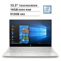 2019 Newest HP Envy 13.3 Inch Touchscreen FHD 1080P Laptop (8th Gen Inter 4-Cores i7-8565U up to 4.6GHz, 16GB DDR4 RAM, 512GB SSD, NVIDIA GeForce MX250 2GB, WiFi, Bluetooth, HDMI, Windows 10)
