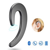 Bluetooth Headset, Single Bluetooth Ear-Hook, Wireless Headphones with Mic, Painless Wearing Sport Earpiece with in-Ear Tip, Easy Pairing Earbud for Business Car, Compatible for Samsung iPhone (S)